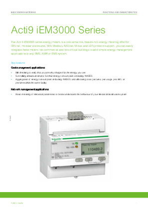 iEM3000 Technical Data Sheet