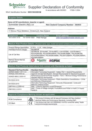 Classic C2000 Series, Declaration of Conformity