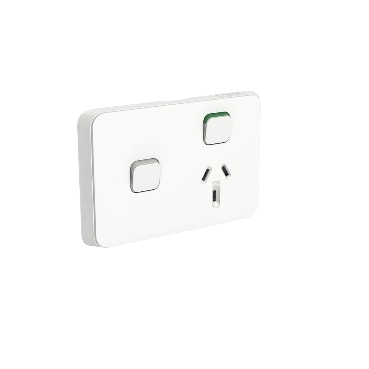 Clipsal Iconic, Skin Socket Switch, Horizontal Single, 1ExBlank, 10A, 250V, Clip-On