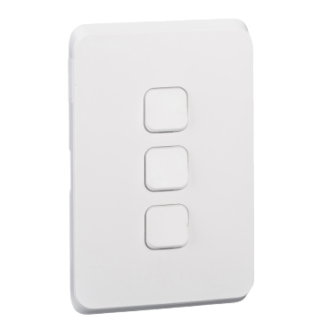 Iconic, Cover Plate Switch, 3-Gang