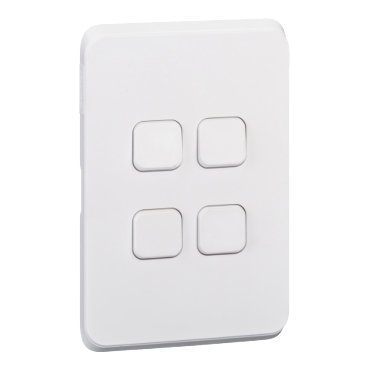 Iconic, Cover Plate Switch, 4-Gang