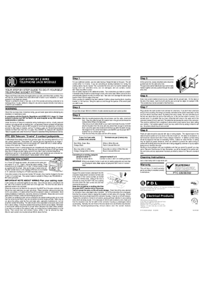 600 Series installation instructions for 617M2 BT 2 wire telephone jack module