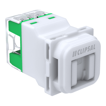 Clipsal Actassi, Actassi S-110 RJ45 Connector, 40M, Unshielded Cat 6,A Shutter, Bag X1