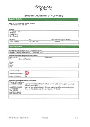 56 Series, 56PA420, Declaration of Conformity