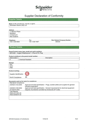 56 Series, 56PA550, Declaration of Conformity