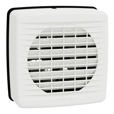 Airflow, Exhaust Fan, Window, 150mm Blade Dia, Pull Cord Louvre, White