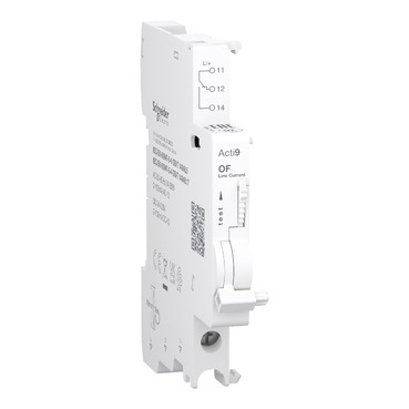 ACTI9 iOF segédérintkező, C120/C60H-DC, 2-100mA, 24-250VAC, 24-220VDC, alsó bekötés A9N26914