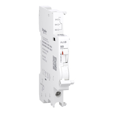 ACTI9 iSD hibajelző érintkező, C120/C60H-DC, 2-100mA, 24-250VAC, 24-220VDC, alsó bekötés A9N26917