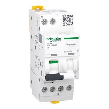 ACTI9 iC40N ARC, 1P-N, C, 10A A9TPE4610