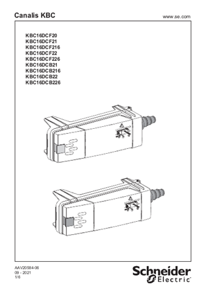 KBC16DCF../DCB.. - 16A TAP-OFF UNIT - Instruction Sheet