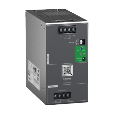 Szabályozott tápegység, 380...500V AC, 24V, 20A, 3 fázis, univerzális ABLU3A24200