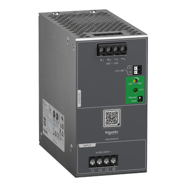 Szabályozott tápegység, 380...500V AC, 48V, 10A, 3 fázis, univerzális ABLU3A48100