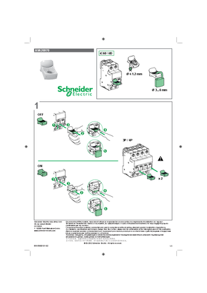Padlocking accessory iC60 - iID - A9A26970 - Instruction Sheet