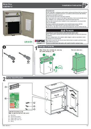 Meter Box instruction sheet