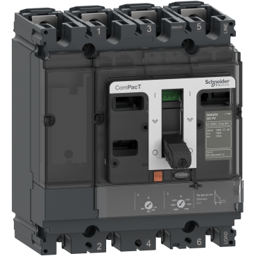 Circuit breaker ComPacT NSX80 DC PV, 80A, 1000 V, TM-D trip unit, 4 poles C10F4TM080D1