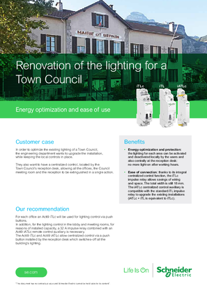 Renovation of the lighting for a Town Council