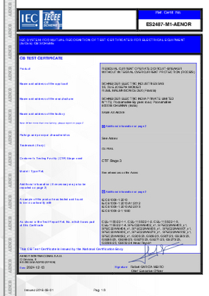 CB TEST CERTIFICATE