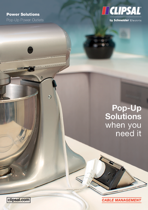 Pop-Up Solutions when you need it. Power Solutions - Pop-Up Power Outlets, 25796