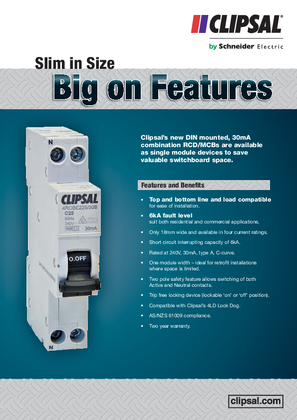 RCD and MCBs Slim in Size Big on Features, 23041