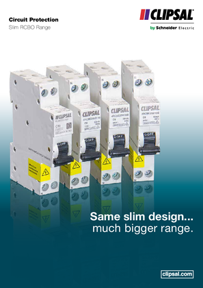 Circuit Protection Slim RCBO Range. Same slim design... much bigger range, 26587