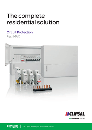 Clipsal Resi MAX Circuit Protection - The complete residential solution, 124301