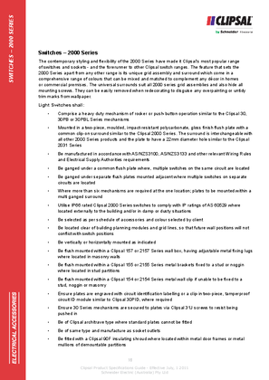 Technical Specifications - Switches - 2000 Series
