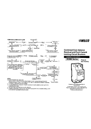 Installation Instructions - Combined Core Balance Residual and Fault Current Limiting Circuit Breakers - RCBM Series - F1145/01