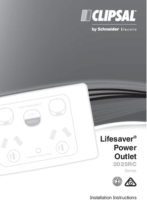 Installation Instructions - F2185 - 2025RC Series Lifesaver Power Outlet, 18921
