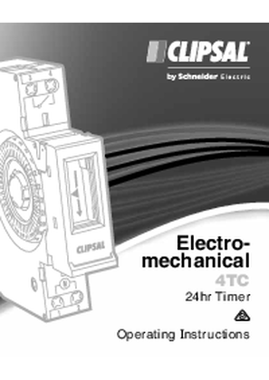 Installation Instructions - F1111/03 - 4TC Electro-mechanical 24hr timer, 21190