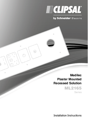 Installation Instructions - F2367/01 - ML2165 Series Medilec Plaster Mounted Recessed Solution, 23657