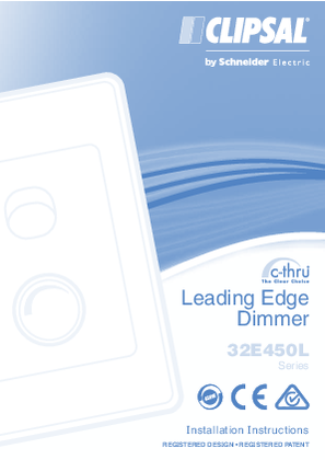 Installation Instructions - F1777/05 - 32E450L Series c-thru Leading Edge Dimmer, 26421
