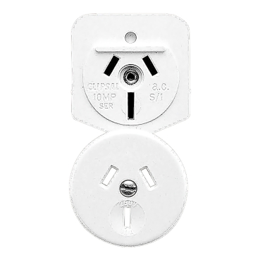 Standard Series, Automatic Single Socket Outlet Mechanism, 250VAC, 10A, Panel Mount