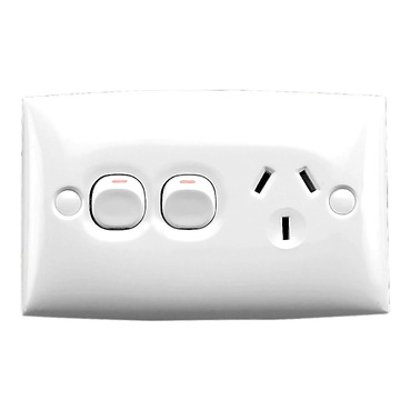 Standard Series, Single Switch Socket Outlet 250V 10A, Standard Size, 2 Pole, Removable Ex Switch