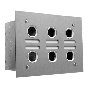 Metal Plate Series, Labelled Switch Plate, 6 Gang