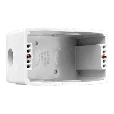 2000 Series, Wall Boxes - Plastic, Moulded Plastic Wall Box 1 Gang - Deep Type