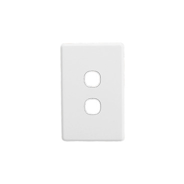 Classic C2000 Series, Switch Grid Plate And Cover, 2 Gang, Less Mechanism, Standard Size