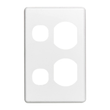 Classic C2000 Series, Socket Outlet Cover Plate, Vertical Mount For C2025V Twin Switched Socket