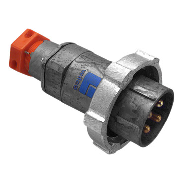 Metal Clad, Plug Top, Angled, 500V, 50A, 4 Round PIN, Screw Ring