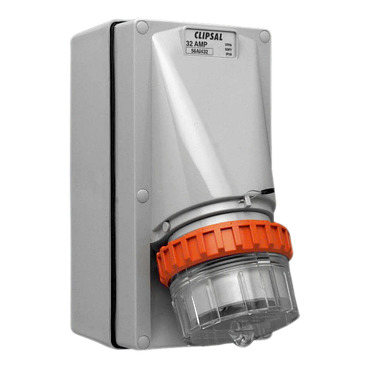 Clipsal - 56 Series, Appliance Inlet, 4 Round PIN, 32A, 500V, IP66