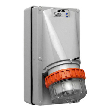 Clipsal - 56 Series, Appliance Inlet, 4 Round PIN, 20A, 500V, IP66
