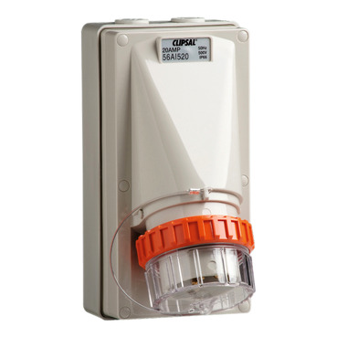 Clipsal - 56 Series, Appliance Inlet, 5 Round PIN, 20A, 500V, IP66