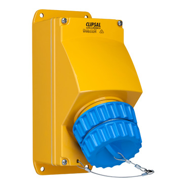 Metal Clad, Appliance Inlet, 2 Gang, 250V, 3 Round Pins, Cast Aluminium Material