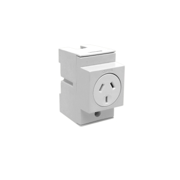 Clipsal - Max 4, Socket Outlet, DIN Mounted 10mm250 V 3 Pin 2.5 Module Single Pole