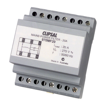 Clipsal - Max 4, Mains Rated Filter, 20mm250 V 2 Module