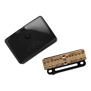 Clipsal - Max 4, Mini Neutral Link, 100mm500 V 18 Hole With Cover Black