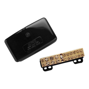 Clipsal - Max 4, Mini Neutral Link, 140mm500 V 10 Hole With Cover Front Wiring Black