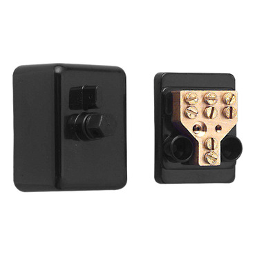 Clipsal - Max 4, Meter Link, 90mm500 V 4 Holes Black