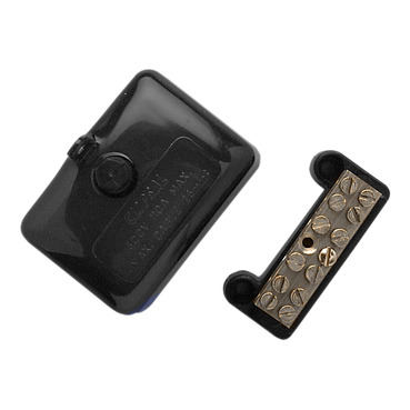 Clipsal - Max 4, Mini Neutral Link, 110mm500 V 6 Hole With Cover Black