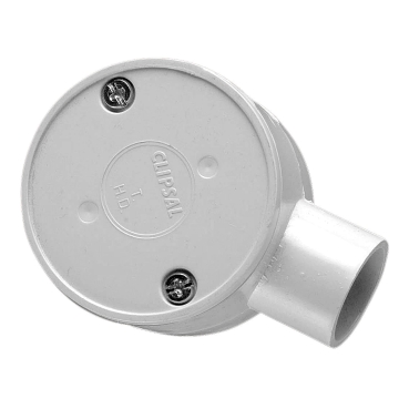 Clipsal - Cable Management, Round Junction Box, PVC, 20mm Entries, 1 Way