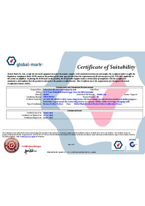 Schneider Electric, Cable Connectors, Certificate, RCM, Global Mark Pty LTD